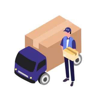 活动节假日快递元素免抠素材