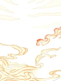 中国风国潮祥云插画手绘云彩图案海报云层装饰背景PSD设计素材