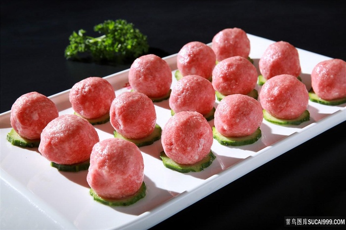 精致牛肉丸肉类食物火锅配菜图片