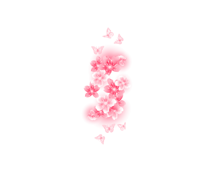 粉色简约风手绘鲜花花朵水墨画PNG素材图片 (64)