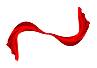 红色飘带免扣素材