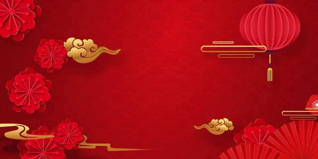 2022虎年新年春节卡通模板喜庆节日背景