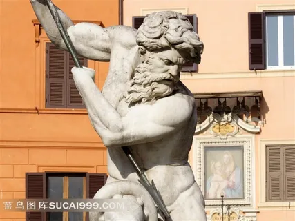 拿武器的人体雕塑