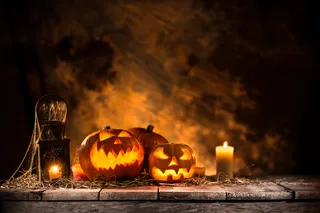 万圣节南瓜蜡烛图片