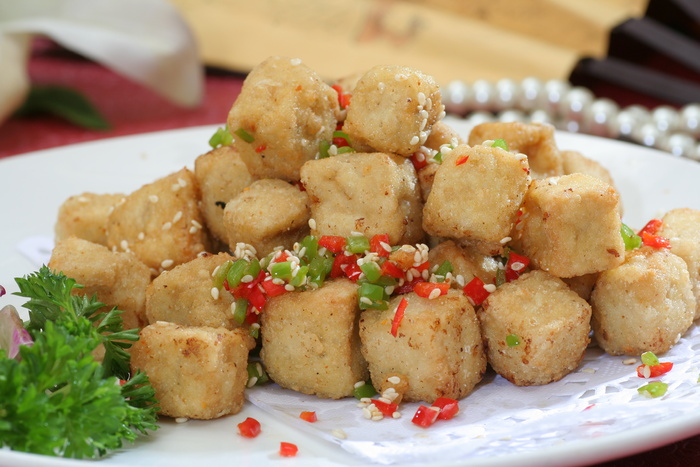 芝麻盐豆腐   12元