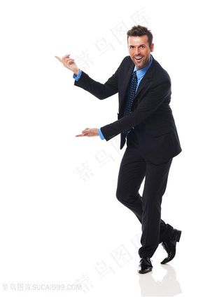 打招呼的商务男士高清图片