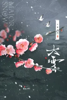 大雪节气海报