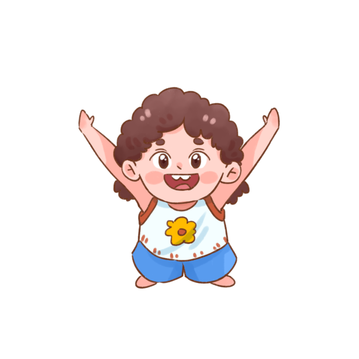 大暑节气夏季元素插画人物