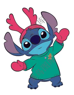 圣诞装扮小怪兽矢量