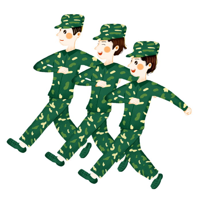 军训的学生