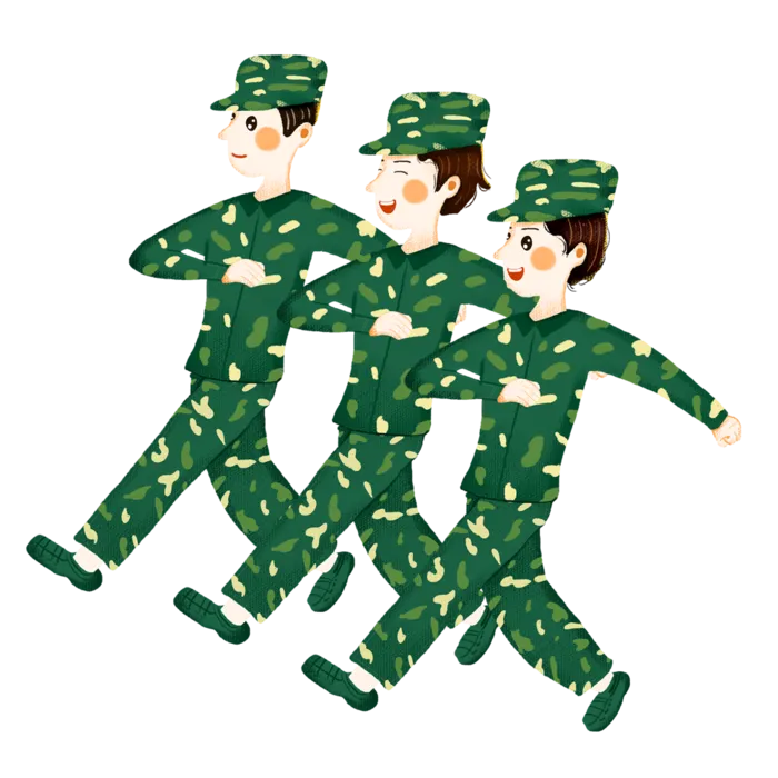 军训的学生