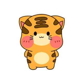 卡通小老虎PNG免抠插画素材可爱动物老虎插画贴图PNG免抠设计素材