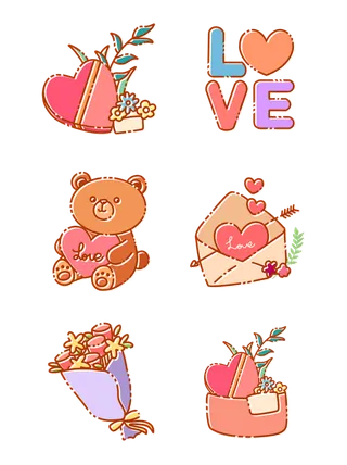 情人节马卡龙色系素材