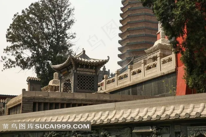北京八大处古代建筑寺院景观