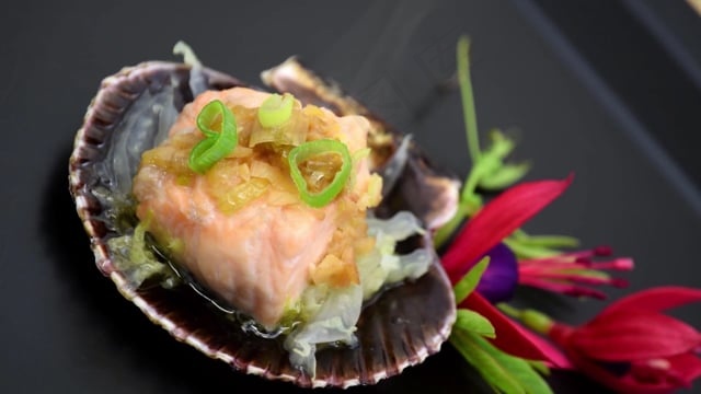 大蒜, 三文鱼, 食物, 饮食, 新鲜的, 健康, 营养