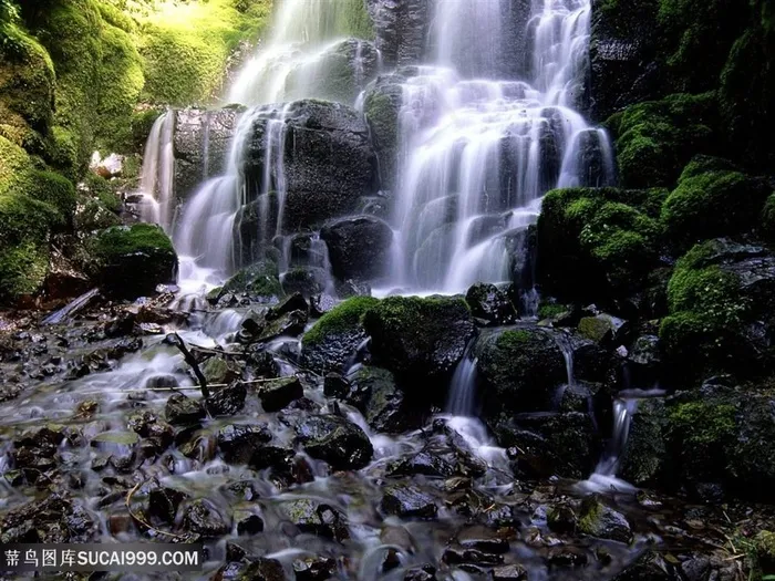 唯美瀑布美景壁纸