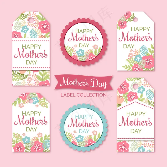 母亲节节日祝福 ai矢量模版下载