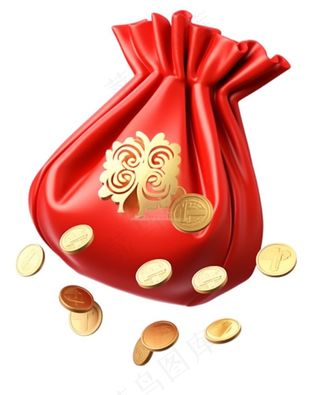 钱包金币红色金银元素