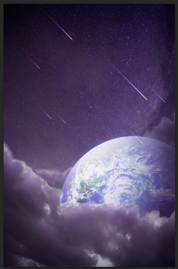 宇宙星空地球psd模版下载