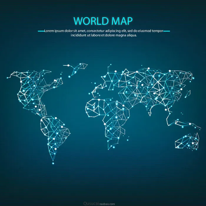 新版世界地图矢量世界地图电子版CDR高清印刷AI素材模板ai矢量模版下载