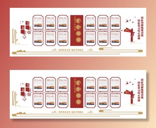 党建党史文化墙源文件CDR平面效果图