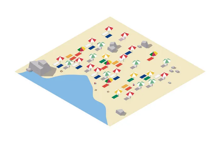分析图素材图标集合景观建筑立面插画场景AI矢量图形设计eps,ai矢量模版下载