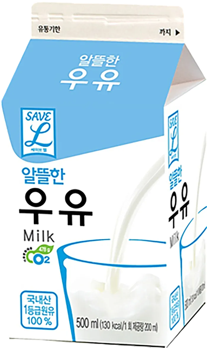 蓝色牛奶包装盒子