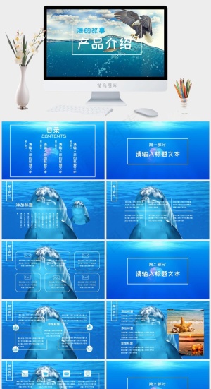 海的故事—产品介绍PPT模板预览图