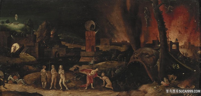 唯美山林风景画油画