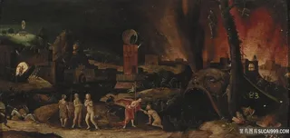 唯美山林风景画油画