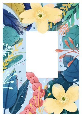 简约创意轻质感扁平风植物海报插画