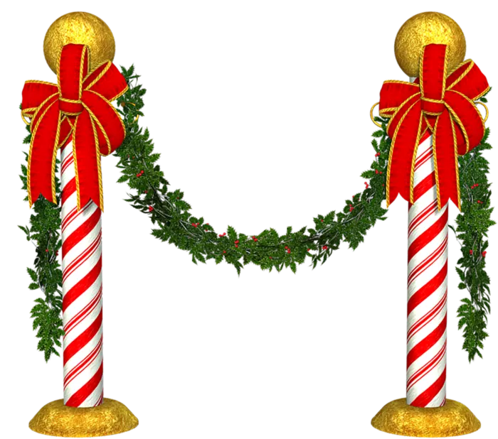 圣诞节立柱红色
