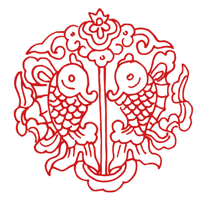 红色喜庆简约风传统吉祥纹样纹路纹理免扣PNG素材图片 (79)