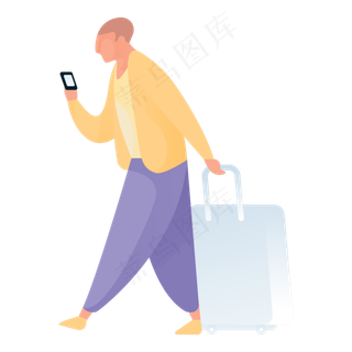 提箱子人物免抠图