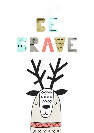 可商用儿童卡通插画装饰画挂画家庭装饰背景墙矢量素材