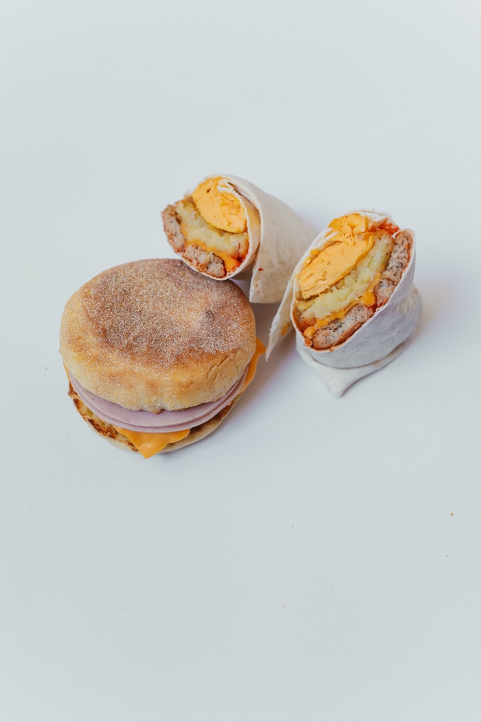 一组美味汉堡
