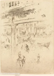 惠斯勒素描建筑艺术装饰画 惠斯勒素描建筑艺术装饰画