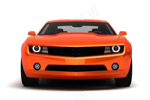 橘黄色名车高清摄影图片
