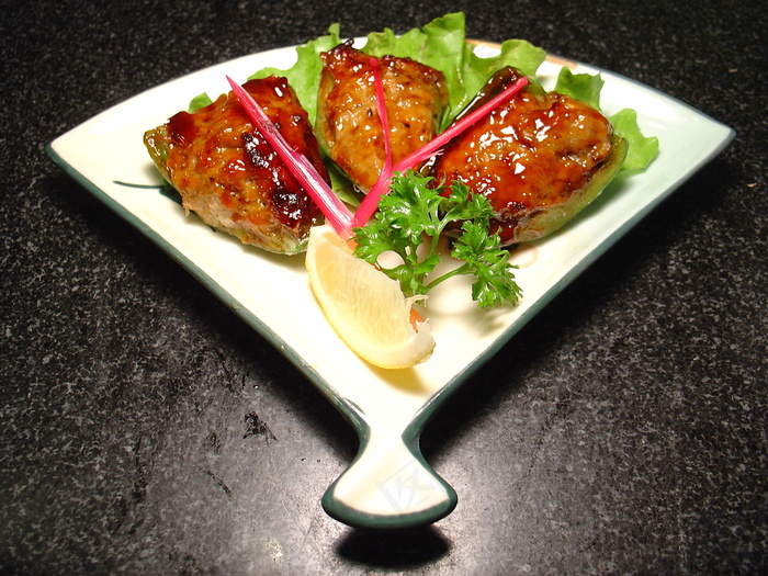 0087烤青椒肉 18元