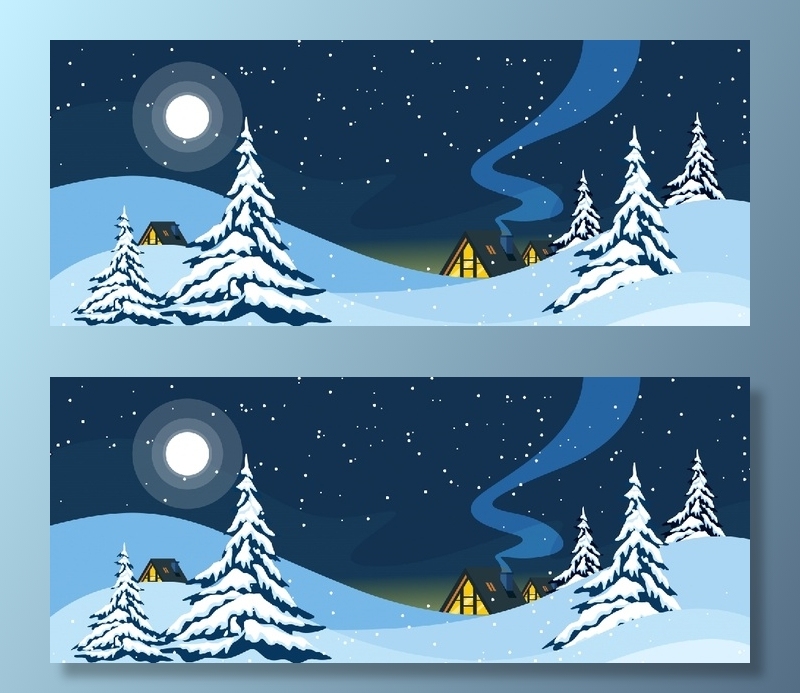 设计冬天卡通背景