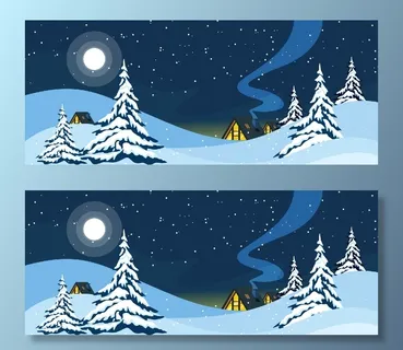 设计冬天卡通背景