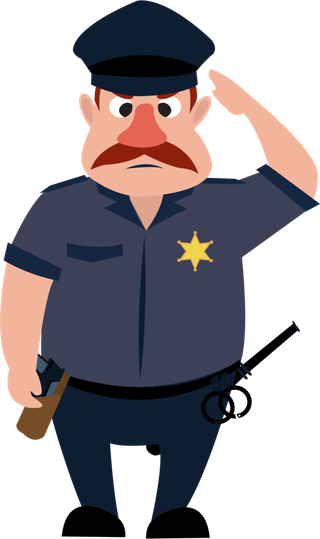 警察敬礼人物