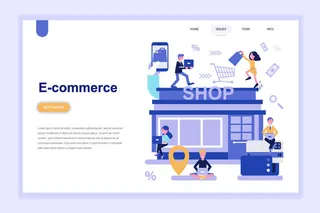 2.5D扁平化卡通商务办公科技感UI网页banner设计AI矢量EPS素材