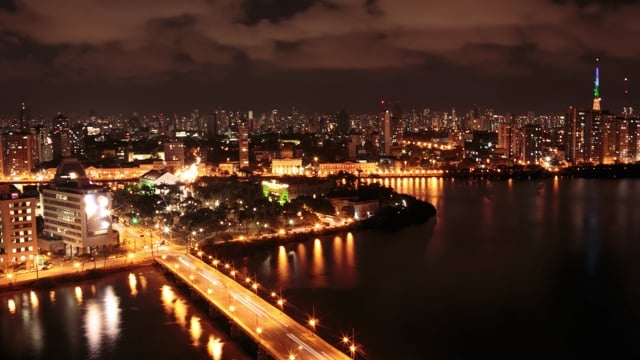 城市, 城市的, 高峰时间, 广告牌, 市中心, 全景