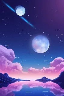 星空意境蓝色创意背景