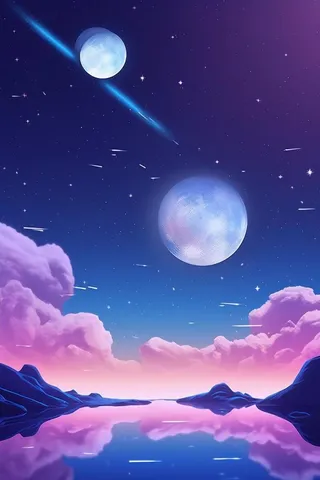 星空意境蓝色创意背景