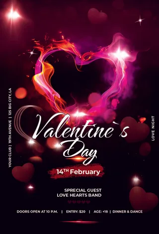 2.14情人节晚会海报