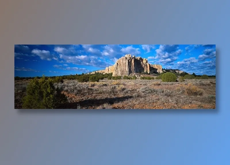 蓝天白云山峦高清风景画