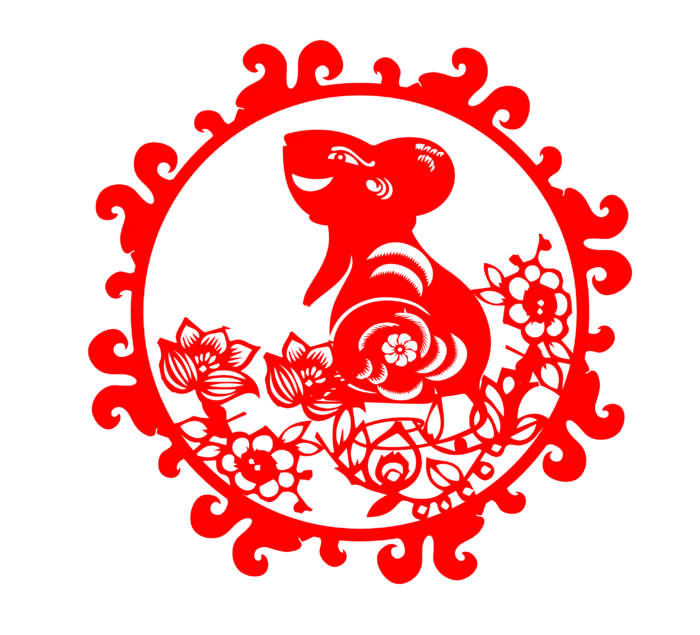 红色喜庆鼠年剪纸窗花新年快乐免扣PNG素材图片 (27)