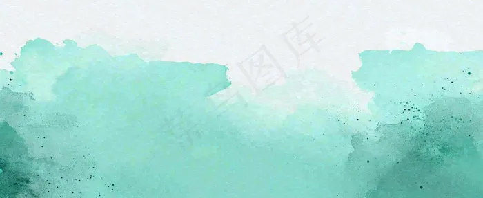 绿色水彩斑驳背景(1712x704)